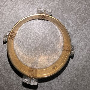 Gold and Silver Wire Wrapped Bangle